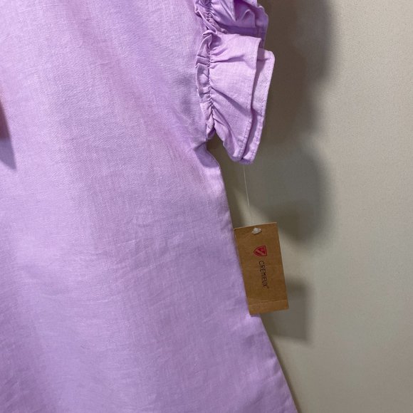 NWT Cremieux Linen Mini Dress - Lilac, XS - Picture 4 of 11